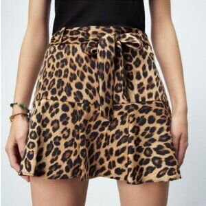 Zara Leopard Print Mini Skirt
